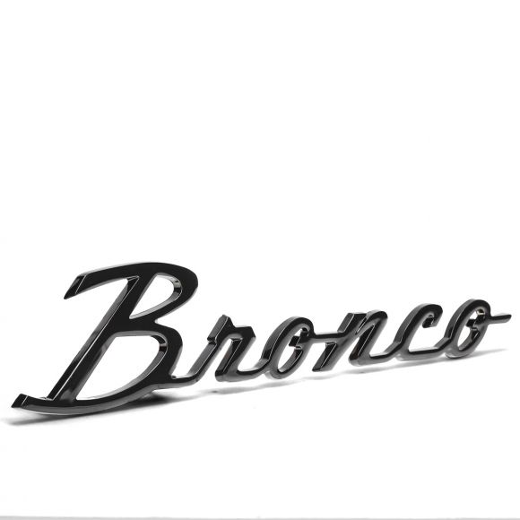 Bronco Script Fender Emblem | Black Chrome | 66-77 Ford Bronco